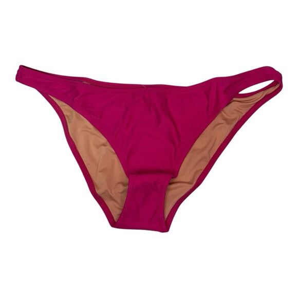 J.Crew Bikini Bottoms Size XL Fuchsia Pink Recycled Polyamide Elastic Swimwear - Picture 1 of 7